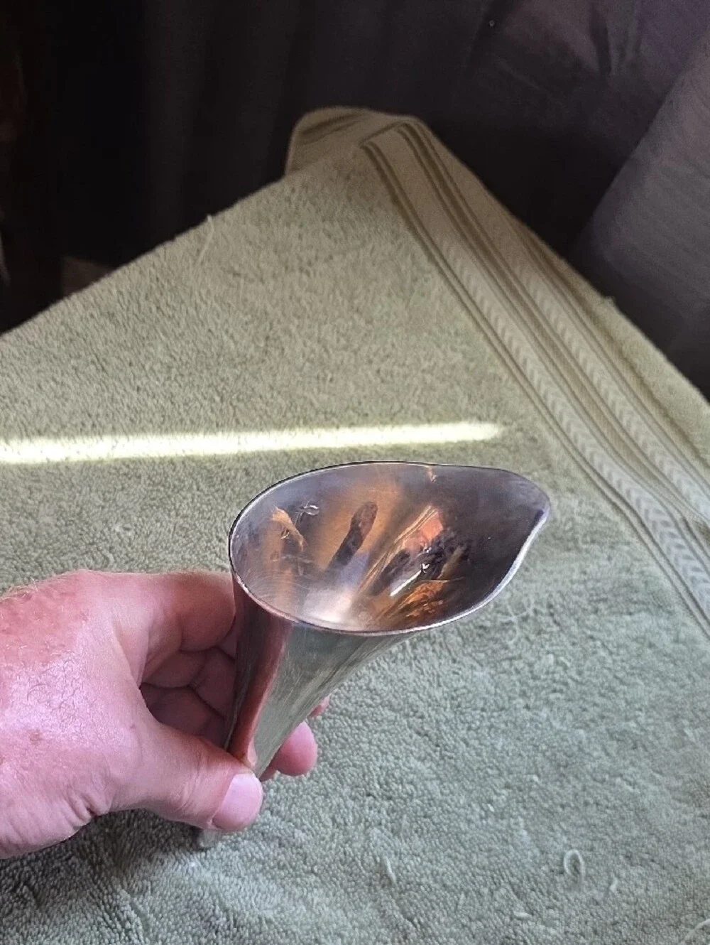Polished Silver Plated Decorative Funnle